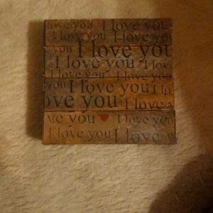 I love you wooden sign